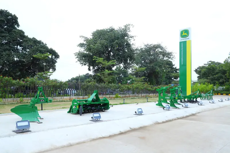 Implements on display outside