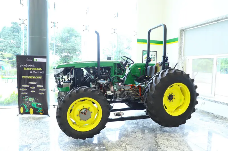 A tractor technology display