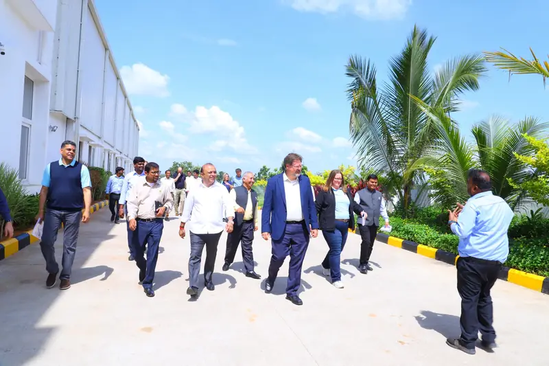Visitors at the Autonagar facility